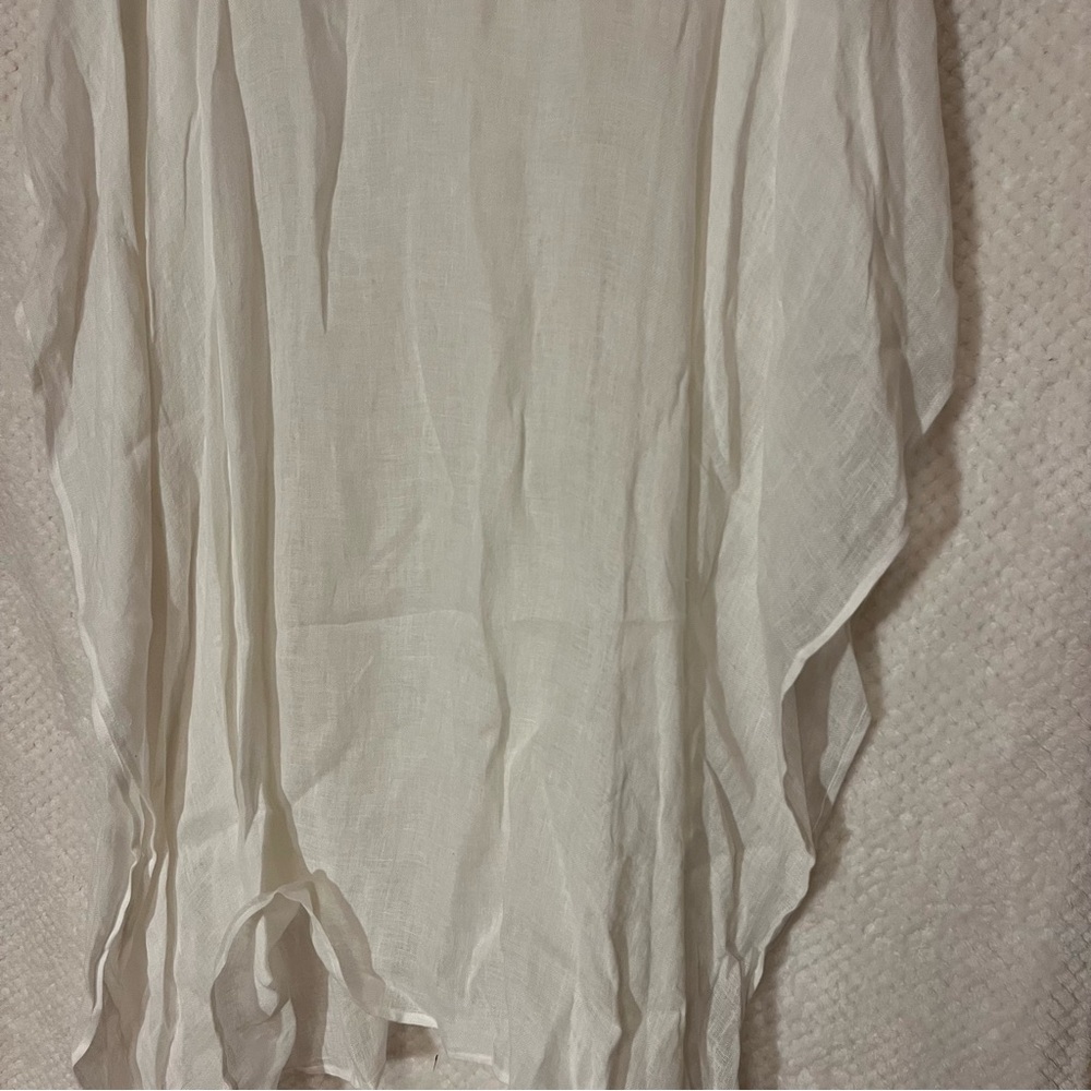 Eileen Fisher Womens Linen Gauze Caftan Cover Up Boxy Fit Lightweight Sz 1X/2X - Picture 4 of 10